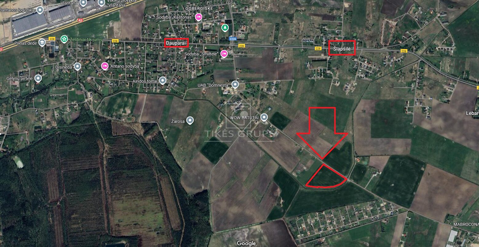 Parduodamas Žemės Ūkio Paskirties Sklypas Šlapšilės k., Statybininkų g. – Puiki Investicija!