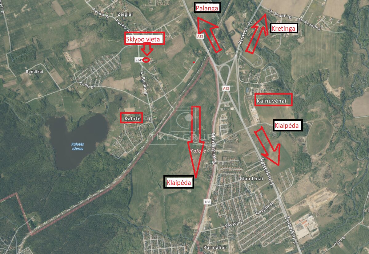 Parduodamas 17 arų sklypas Klaipėdos rajone, Kalotėje, Adomo Brako g. 57