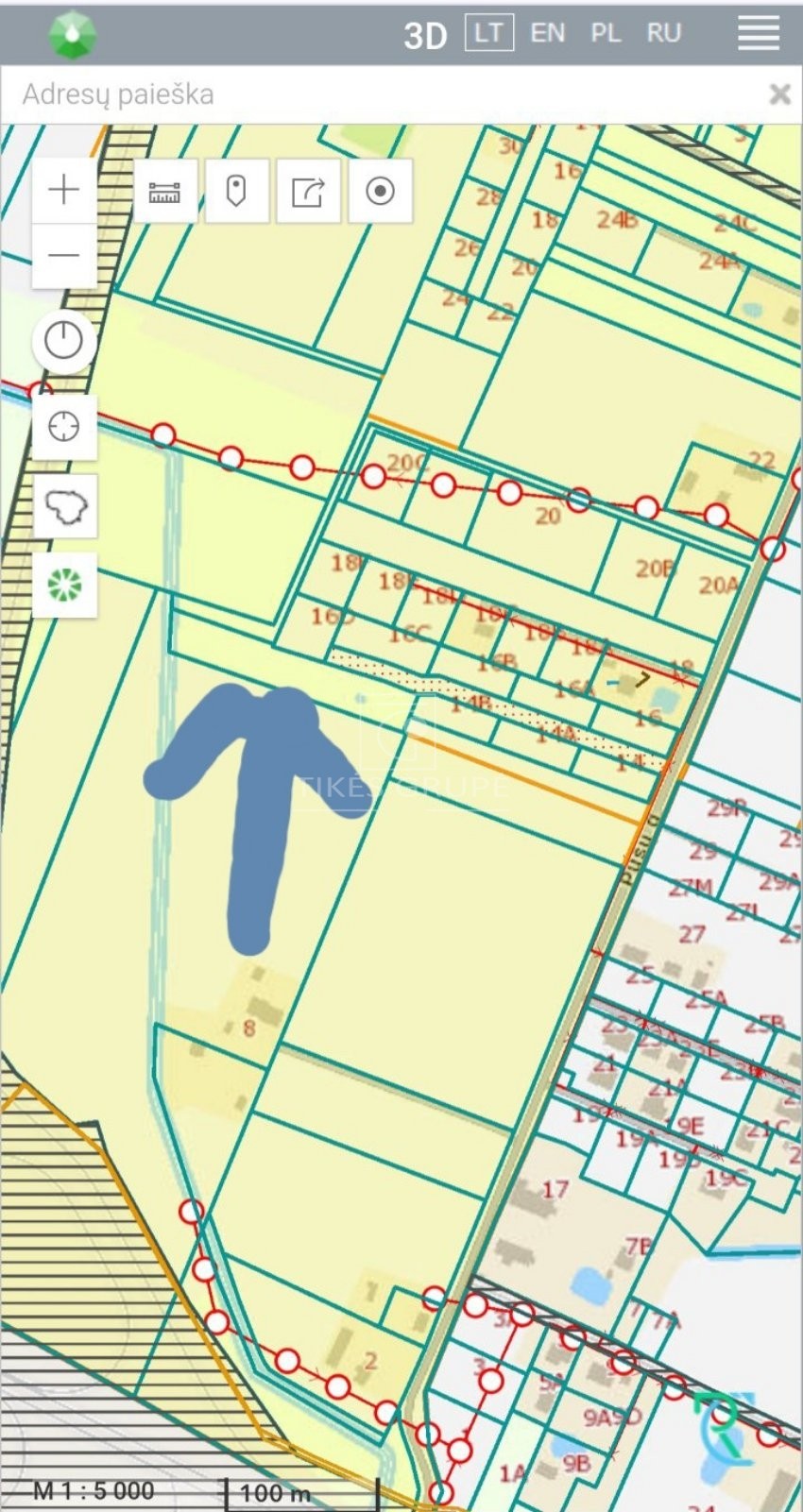 PARDUODAMAS SKLYPAS (21,69 aro) Parąžės k. (Vydmantai)