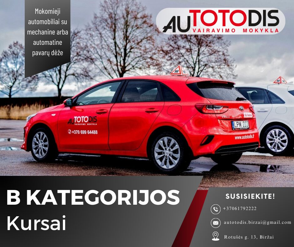 B kategorijos kursai