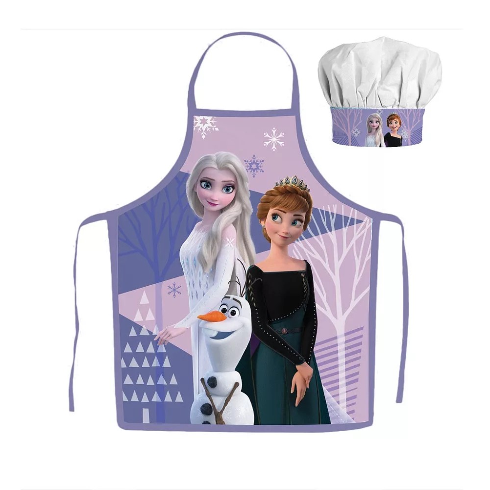 Vaikiška virtuvės šefo prijuostė su kepure Disney Frozen Purple