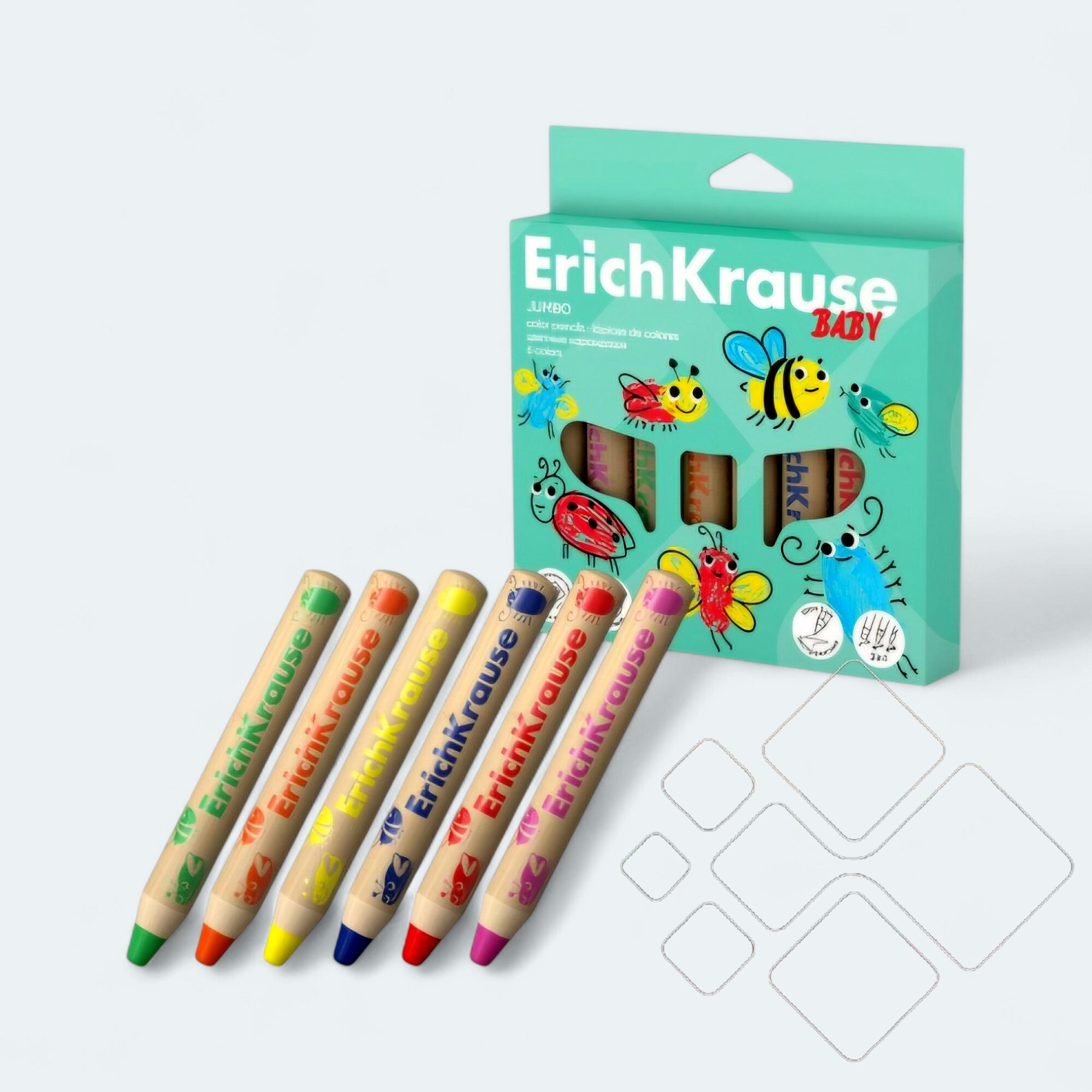 Spalvoti apvalūs pieštukai ErichKrause BABY Jumbo
