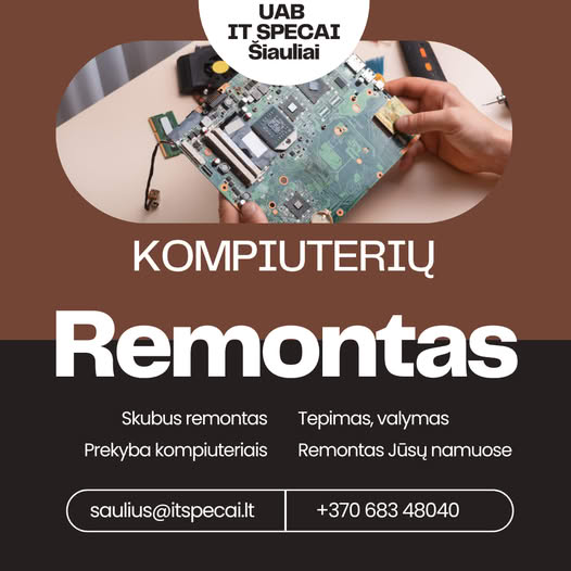 Kompiuterių remontas Šiauliuose