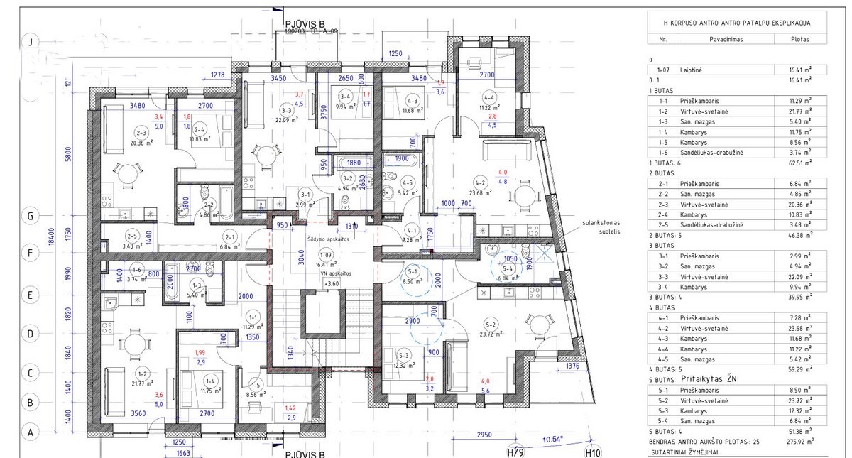 Parduodamas 2 kambarių butas, naujos staybos name, Klaipedoje.
