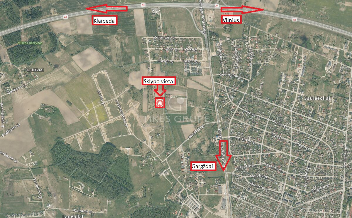 Parduodamas 24,53 arų sklypas gyvenamųjų namų statybai Gargždų miesto teritorijoje, Barboros Radvilaitės g.