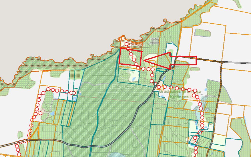 Parduodamas žemės sklypas miškų ūkiui Skuodo r.