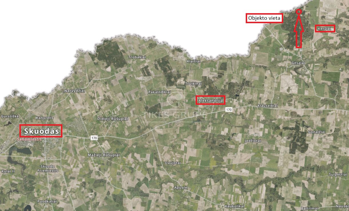 Parduodamas žemės sklypas miškų ūkiui Skuodo r.