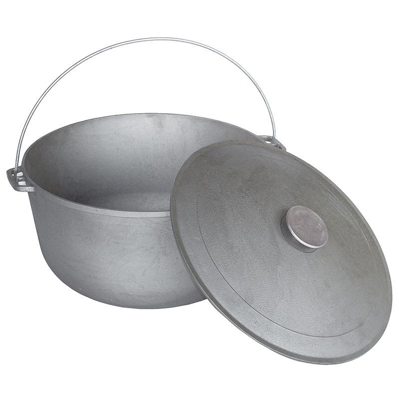 Ketaus kazanai, keptuvės, turistiniai katiliukai