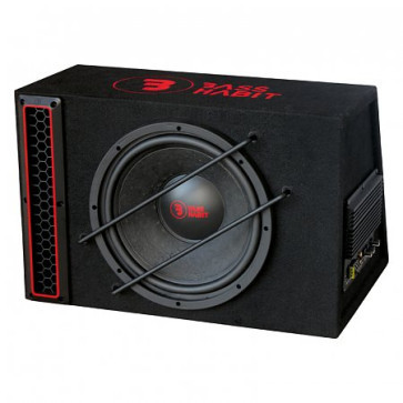 Bass Habit Play 112A žemų dažnių garso kolonėlė automobiliui galia: 300 W ( Su integruotu stiprintuvu )