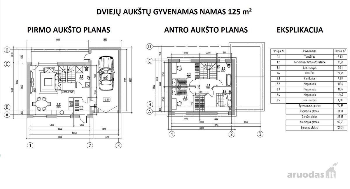 Parduodamas Jakuose šiuolaikiškas A+ klasės, Klaipėdos r.