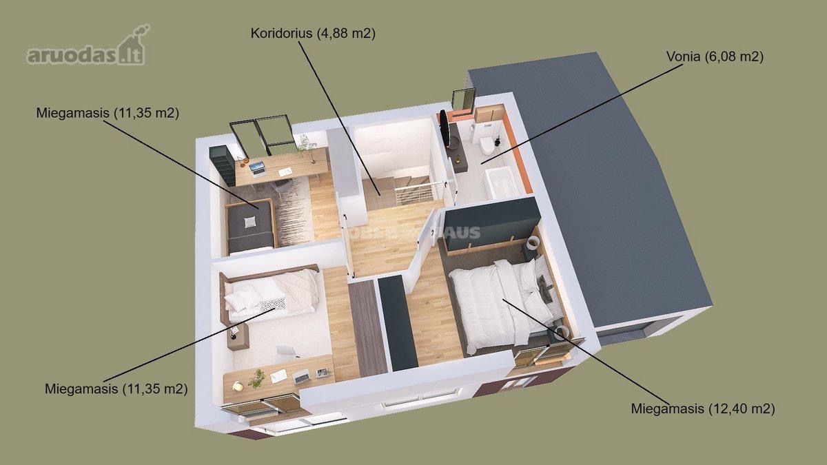 Parduodamas Jakuose šiuolaikiškas A+ klasės, Klaipėdos r.