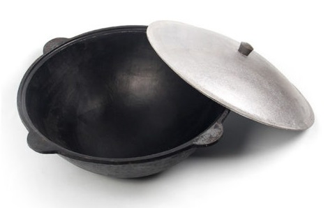 Ketaus kazanai, keptuvės, turistiniai katiliukai