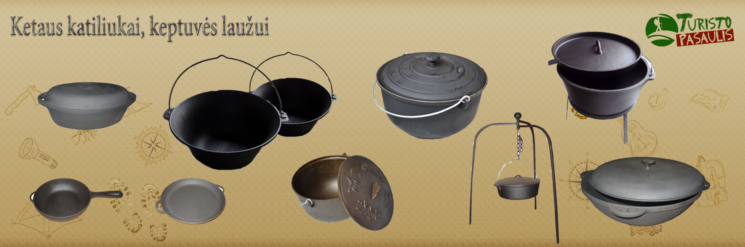 Turistinės prekės, aktyvaus laisvalaikio prekės, turistinio inventoriaus nuoma