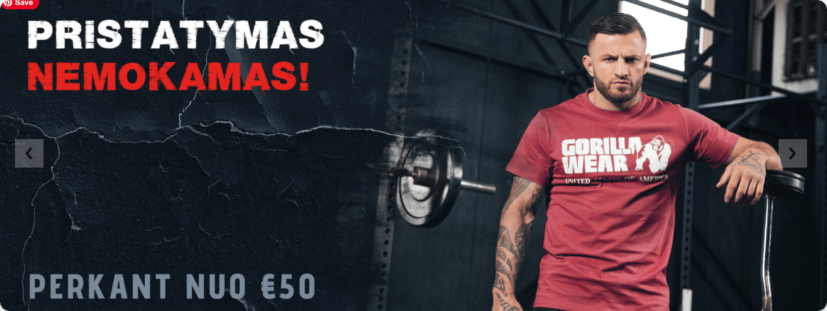 Gorilla Wear sportinė apranga vyrams ir moterims – aukšta kokybė, gera kaina