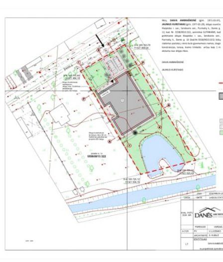Parduodamas sklypas su namo projektu Palanga