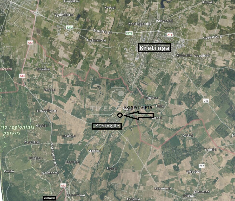 Parduodamas sklypas namo statybai Kretingalėje.