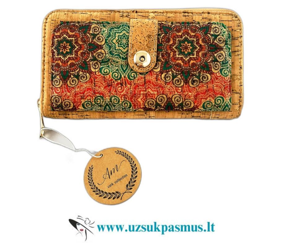 100 % natūralios ir ekologiškos kamštinės piniginės