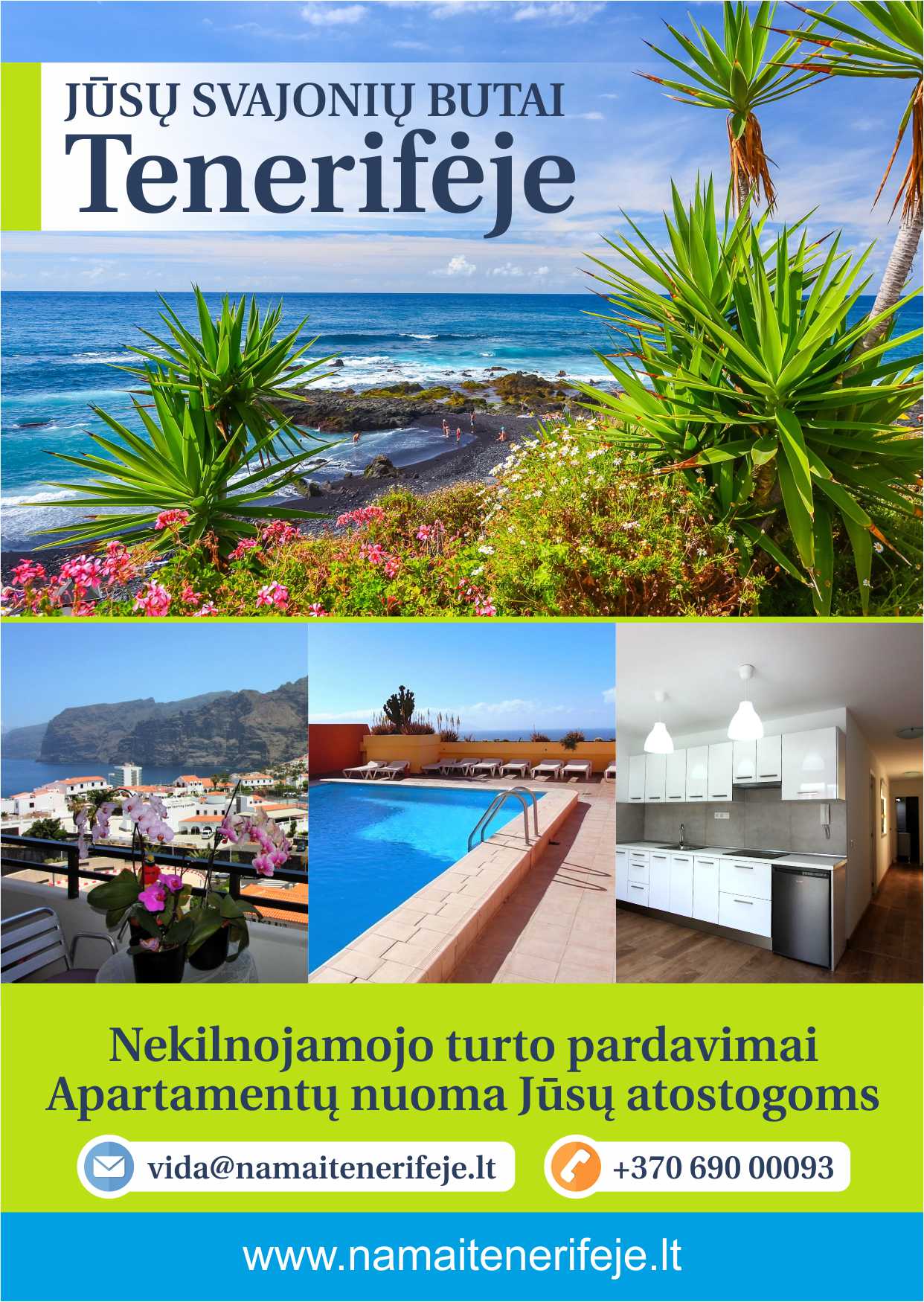 Parduodamas nekilnojamas turtas Tenerifėje