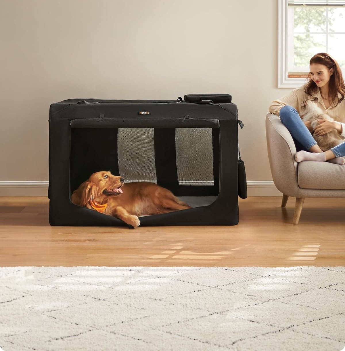 Didelis (XXXXL) sulankstomas šunų krepšys