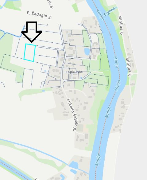 Parduodamas 0,49 ha sklypas Klaipėdos rajone, Lankupių kaime, netoli Minijos upės