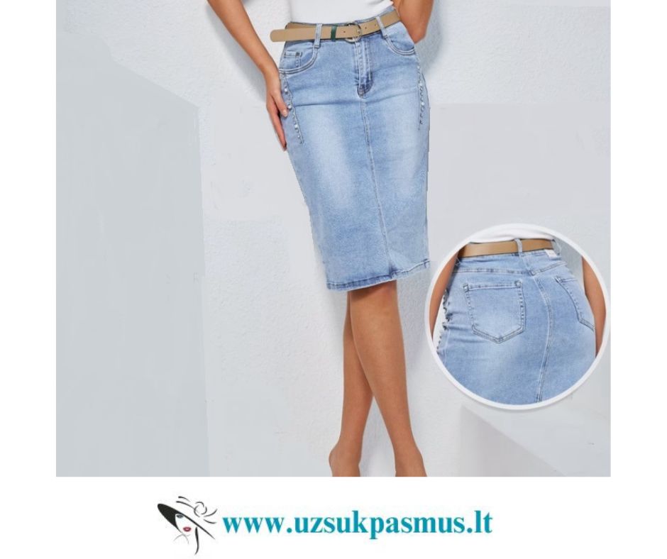 Džinsinis sijonas nuo 26 iki 30 dydžio