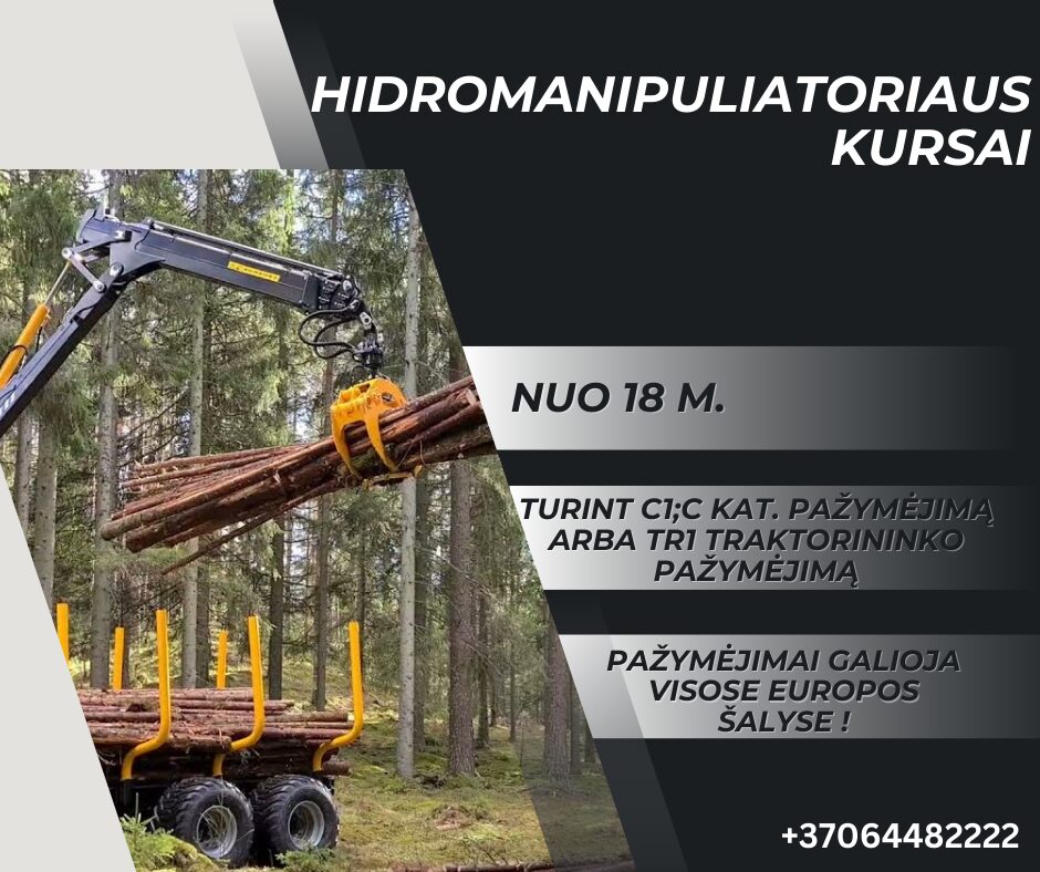 Krovimo krano (hidromanipuliatoriaus) kursai