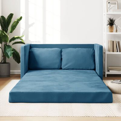 Aksominė grindų sofa-lova, 2in1