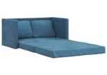 Aksominė grindų sofa-lova, 2in1