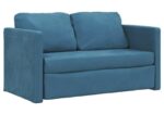 Aksominė grindų sofa-lova, 2in1