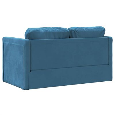 Aksominė grindų sofa-lova, 2in1