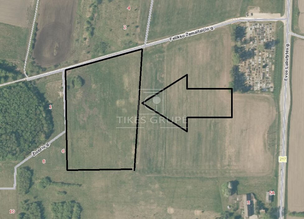 Parduodamas didelis sklypas Plikiuose, F. Žemaitaičio g. – 1,47 HA