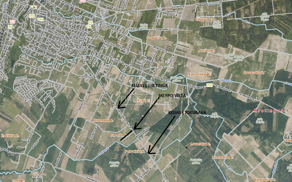 Parduodamas itin patrauklus 2,48 ha žemės sklypas Kretingos rajone, Būbelių k.