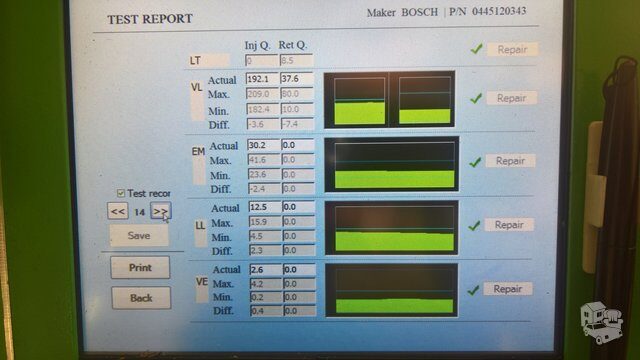 Common Rail purkštukų tikrinimas.