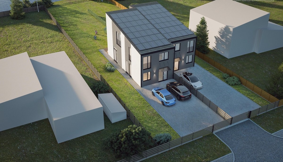 Parduodami nauji namai šalia Klaipėdos, prie ežero, Slengiai.