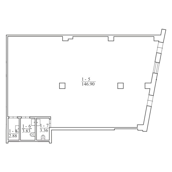 Išnuomojamos 157 kv.m. Kavinės -prekybinės-paslaugų patalpos Naujoji Uosto g.