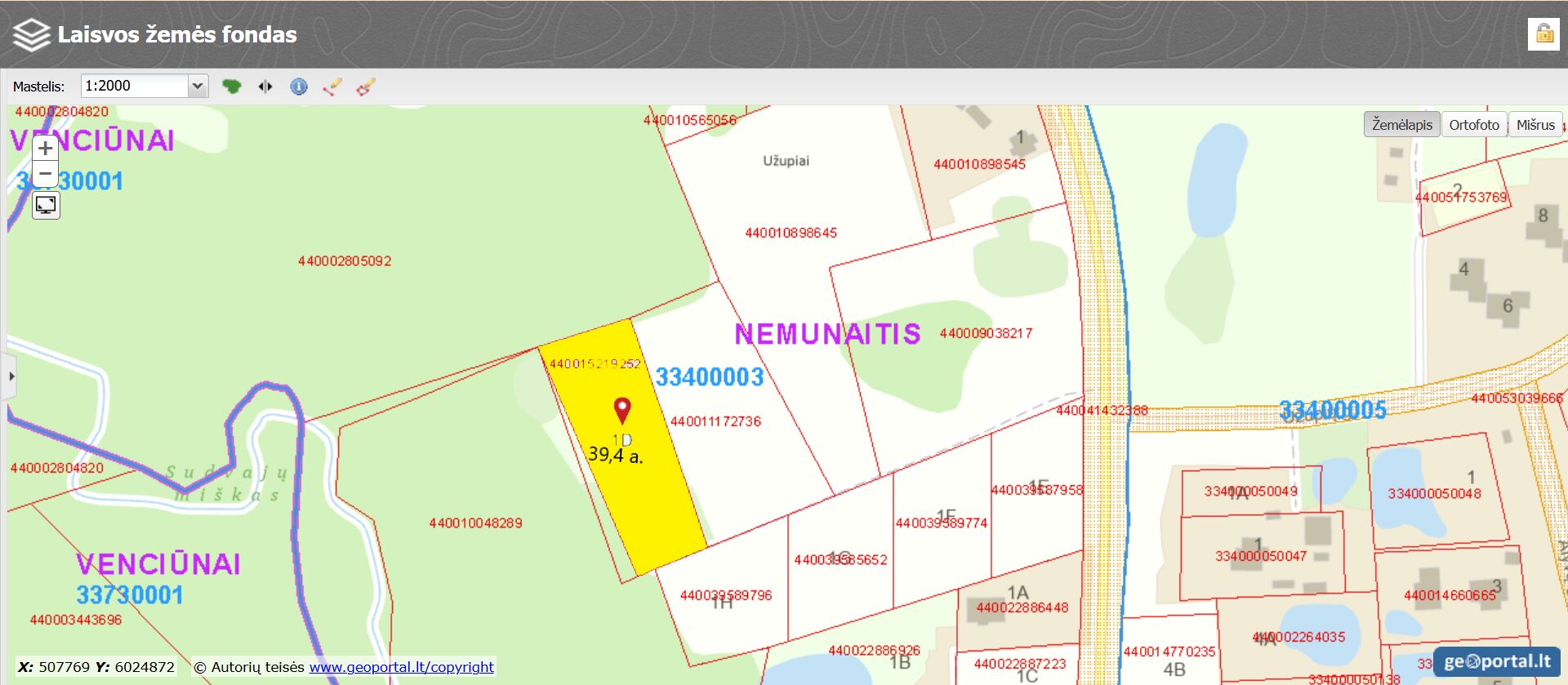 Parduodamas 0,3940 ha sklypas su giluminiais vandens gręžiniais – unikali galimybė verslui, investicijai ar gamybai Alytaus r. sav., Nemunaičio sen., Užupių k., Miškininkų g. 1D