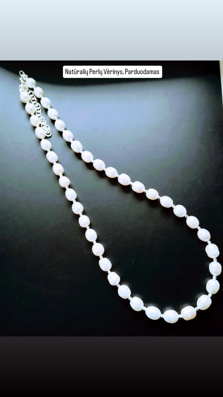 Natūralių Perlų Vėriniai