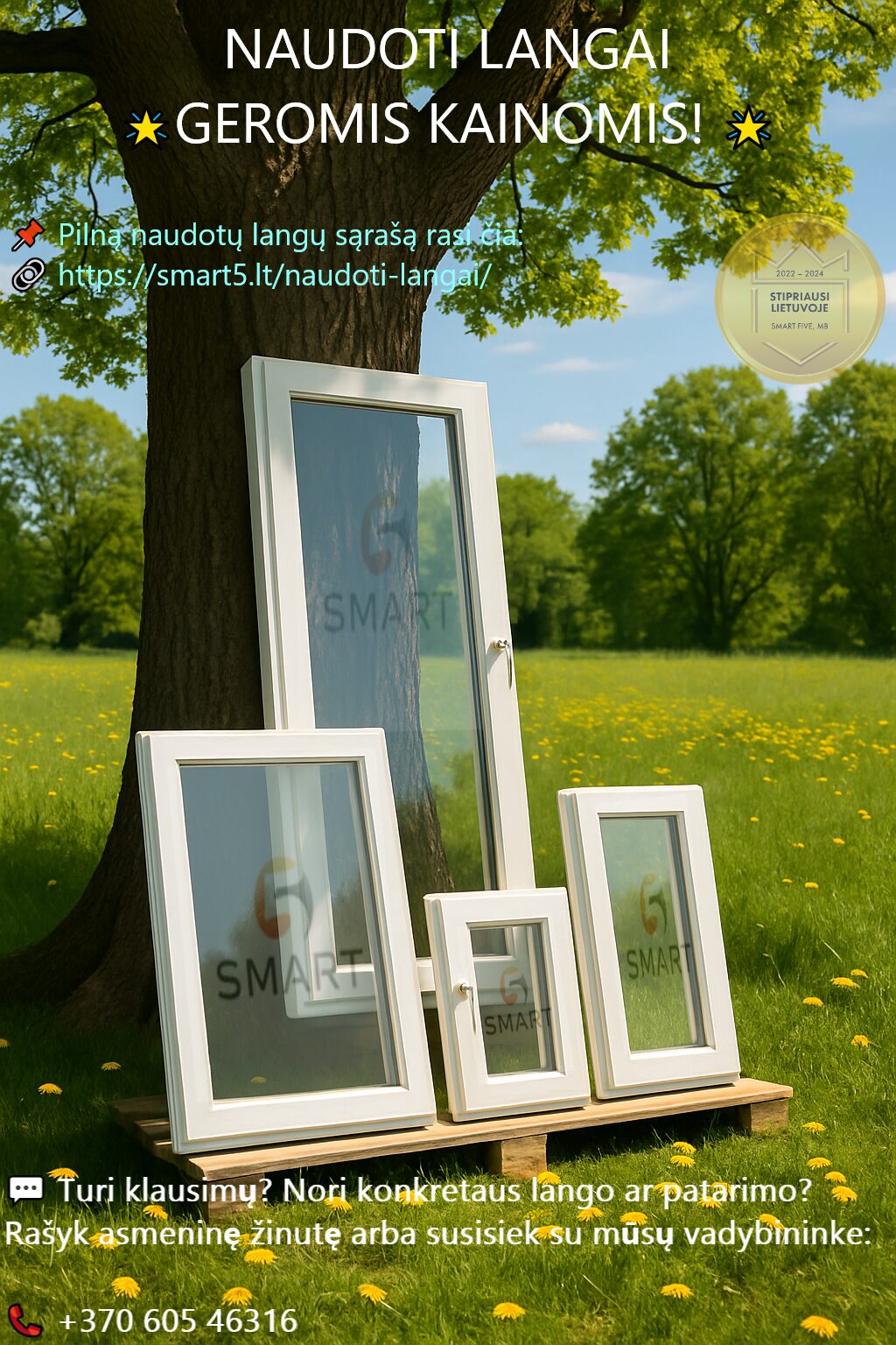 Naudoti langai ir durys vežame visoje Lietuvoje