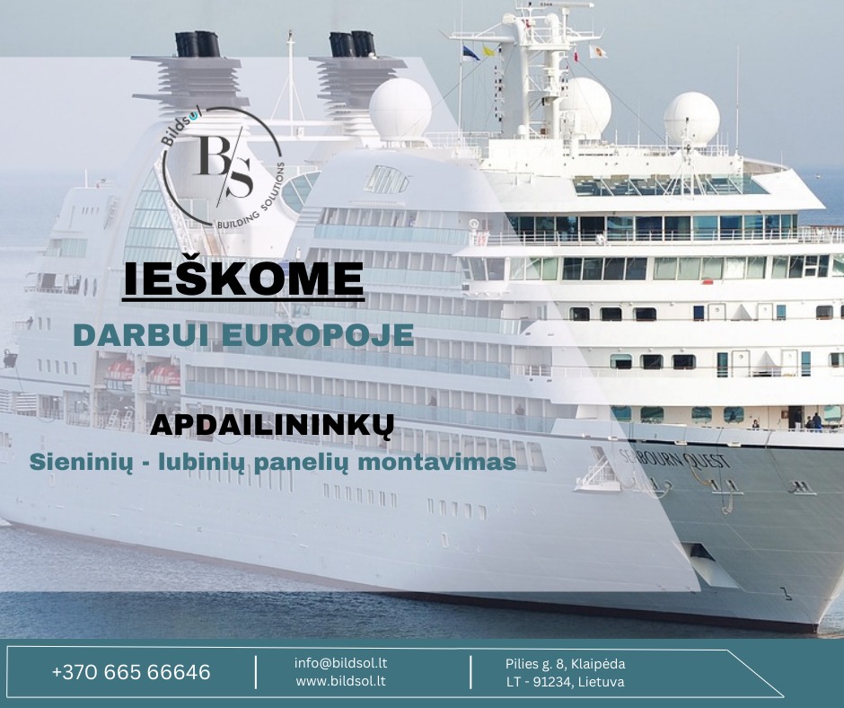 Ieškome apdailininkų darbui Europoje.