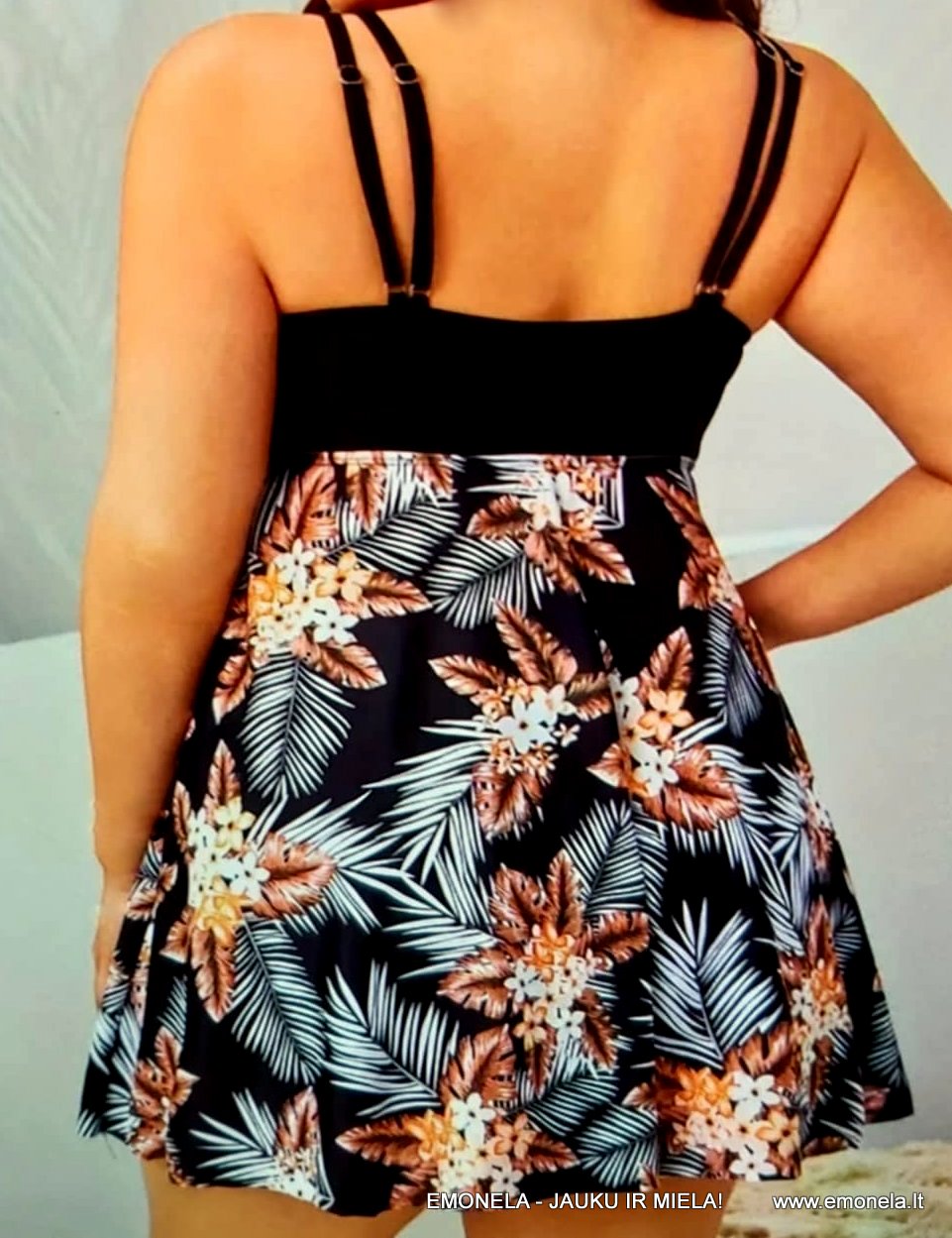 Maudymosi kostiumėlis LIDIJA, vientisas su suknute