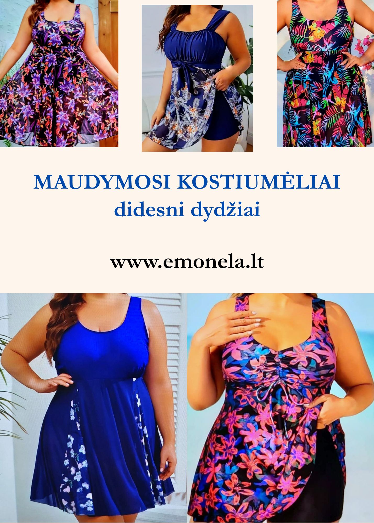 Maudymosi kostiumėlis suknelė MONIQUE