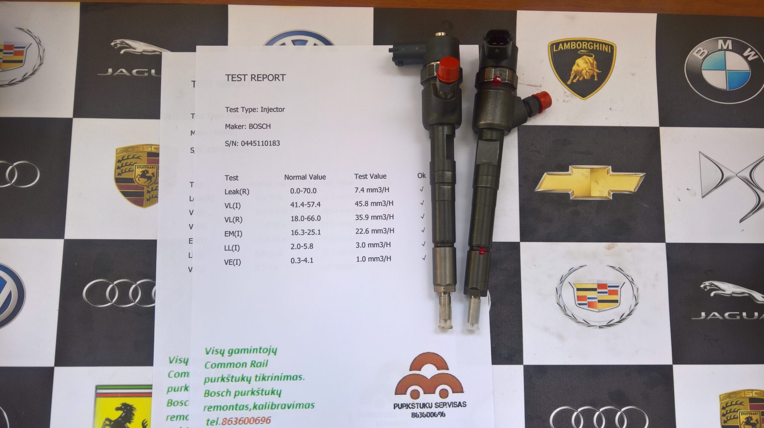 Kuro purkštukai Alfa Romeo,Fiat,Ford,Lancia,Opel. 0445110183