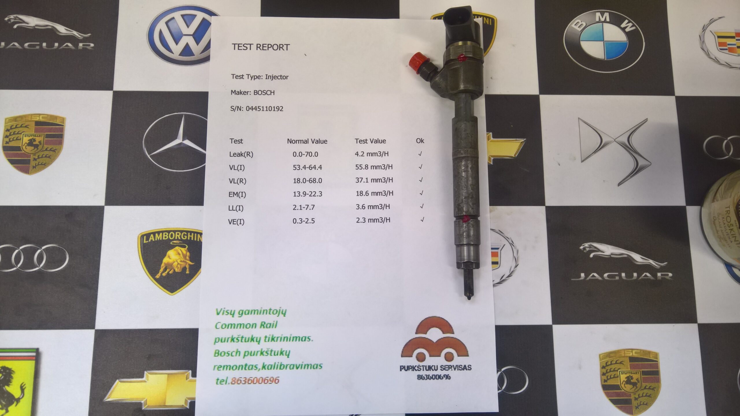 Kuro purkštukai Mercedes-E320,Viano,Vito . 0445110192