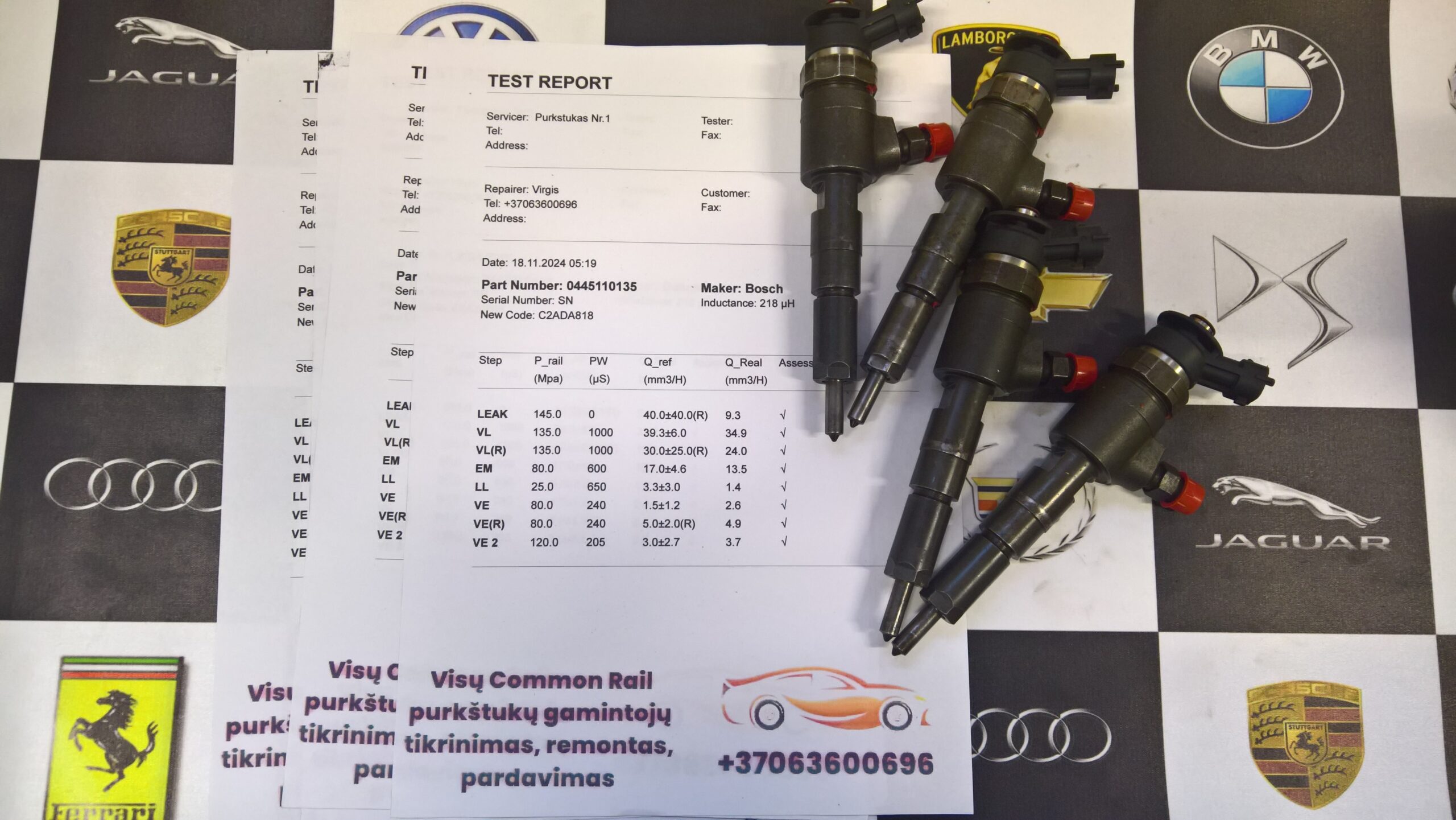 Kuro purkštukai Citroen-C2,C3,Xsara,Peugeot-206,307. 0445110135