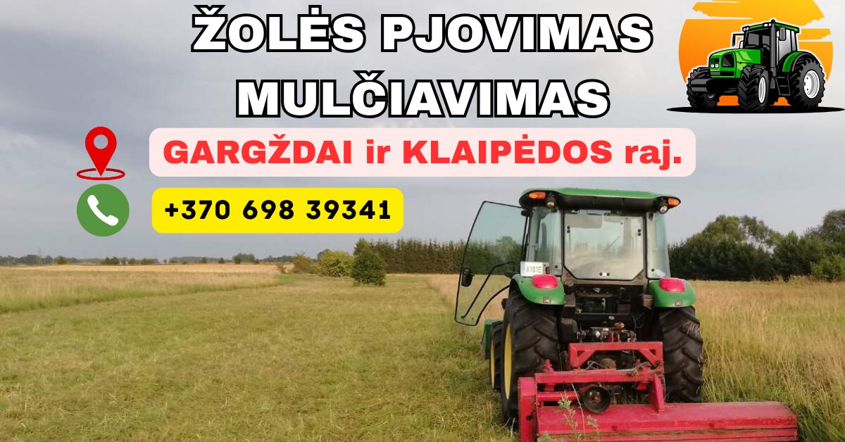 Žolės pjovimas – mulčiavimas