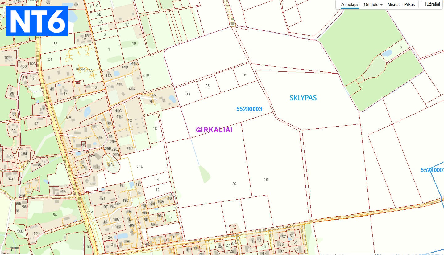 PARDUODAMAS 8 HEKTARŲ SKLYPAS KARKLĖJE