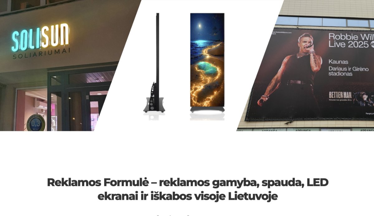 LED ekranai, reklamos gamyba, spauda visoje Lietuvoje – Reklamos-formule.com