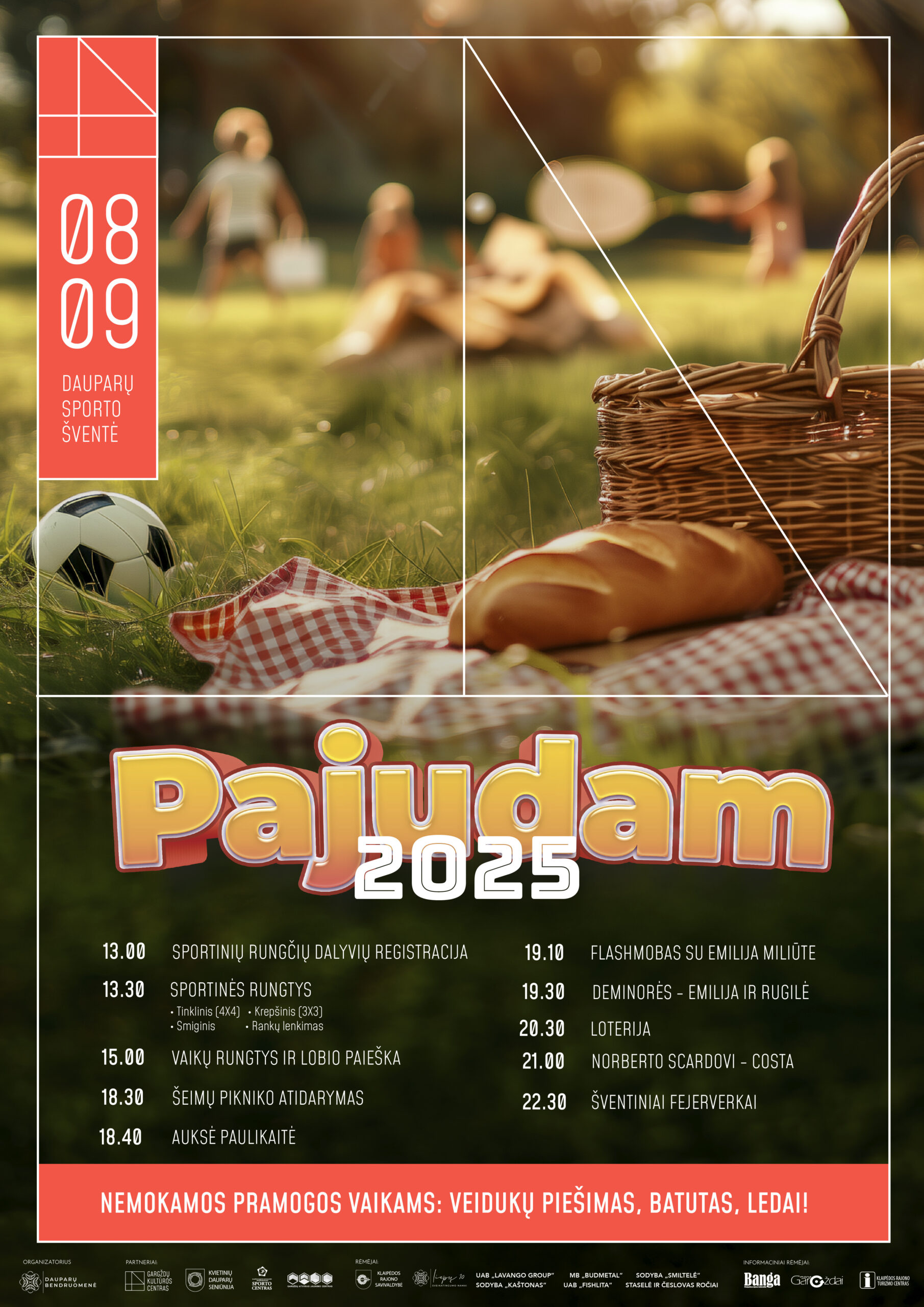 Dauparų sporto šventė „PAJUDAM 2025“ 🏐🎯🎶