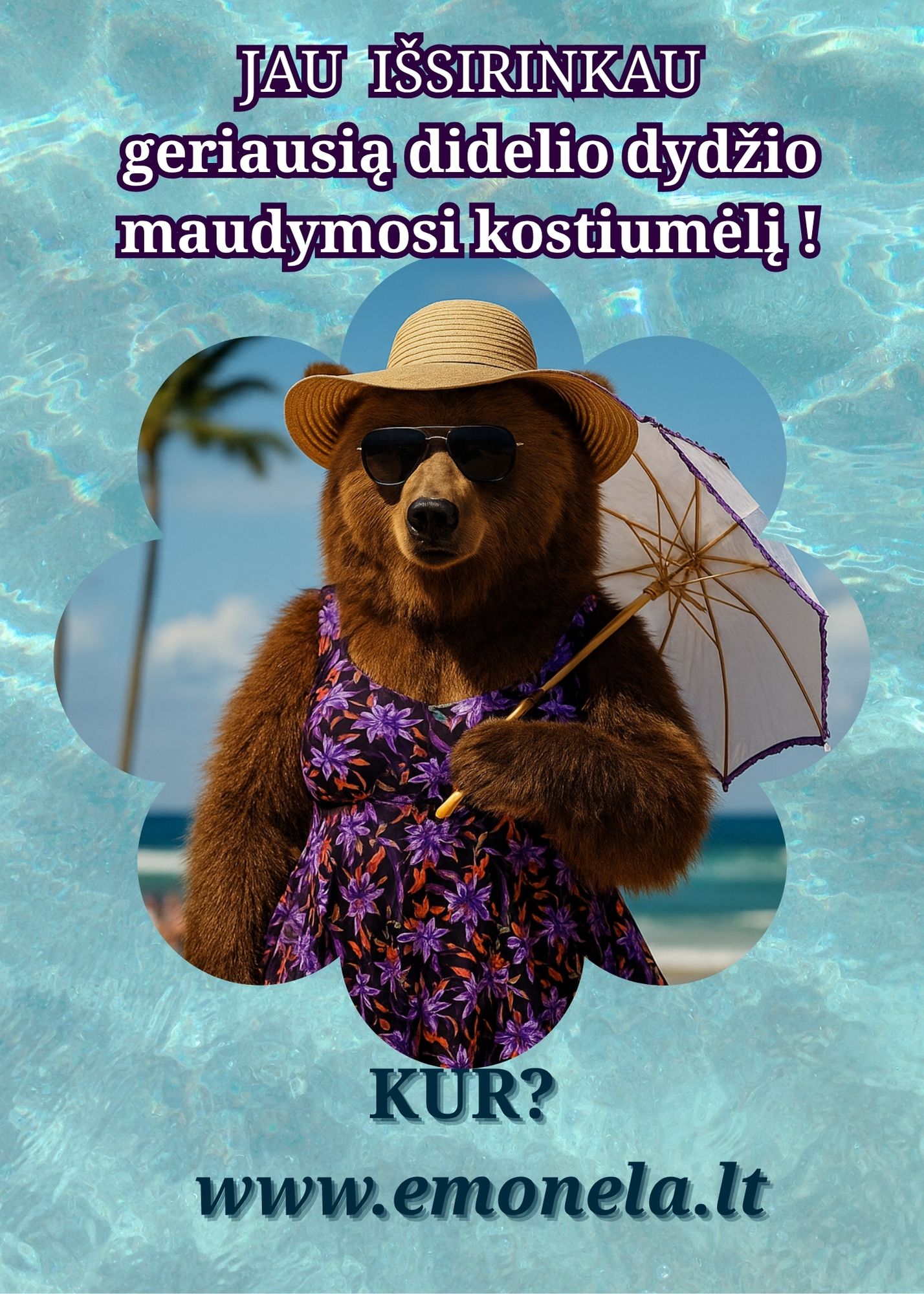 Vientisas maudymosi kostiumėlis su suknele