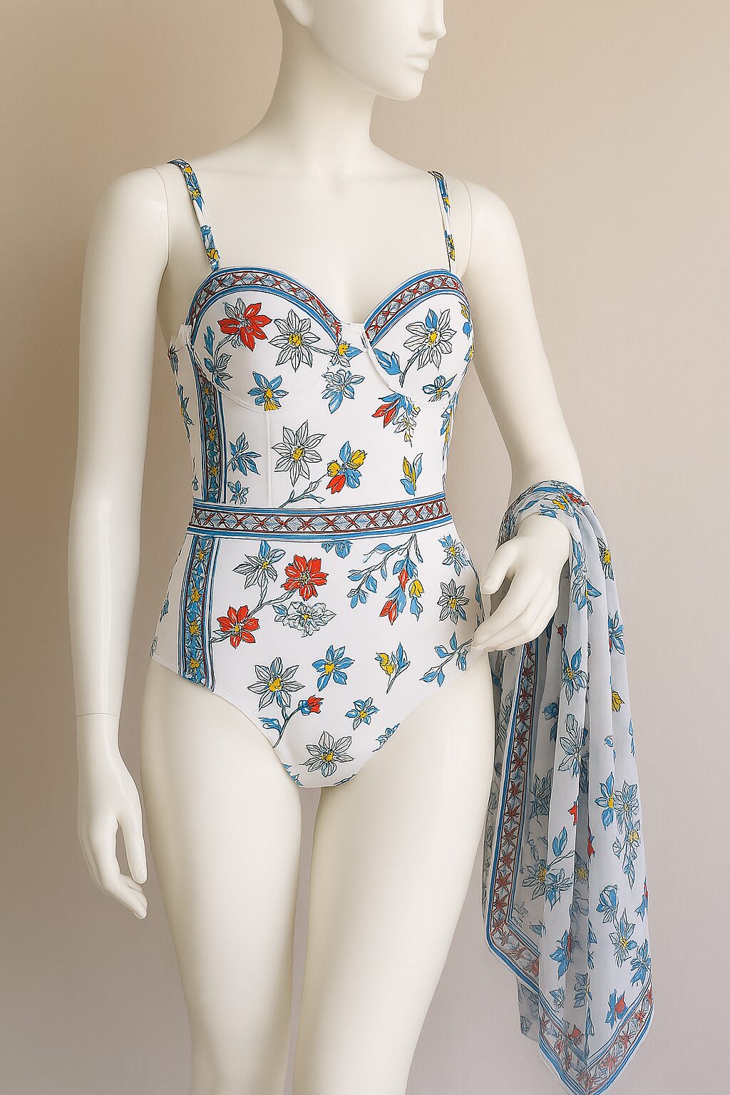 Maudymosi kostiumėlis su skraiste, kaina 20 Eur